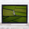 Landscape Road Green Countryside Grass Highway Lines Geometric Wall Art Print
