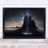 Torch Headlamp Lamp Light Night Landscape Landscapes Sky Milky Wall Art Print