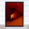 Window Colors Lines Abstract Red Yellow Orange Shapes Geometry Wall Art Print