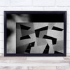 Architecture Abstract Shapes Graphic Black & White Lines Geometry Wall Print