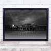 Black & White Dingemans Dramatic Seascape Pier Architecture Light fall Print