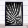 Creative Edit Silhouette Geometry Black & White Lines Fan Contrast Man Print