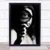 Eye Magnifying Glass Noir Detective Black & White Dark Low Key Low-Key Print