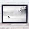 Morning Mist Marsh Creek High Key High-Key Black & White Fog Haze Lake Print