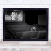 Movie Cinema Seats Chairs Row Rows Black & White Black And White Woman Print Movie Cinema Seats Chairs Row Rows Black & White Black And White Woman Print