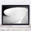 Abstract Staircase Handrail Black & White Architecture Simple Wall Art Print