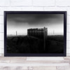 Beach Fence black and white People Sea Ocean Coast Sand Shore Wall Art Print