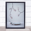 Cherry Blossom Spring Still Life Plate Flower Flowers Zen Spa Wall Art Print