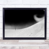 Desert Sand Dune White Blue Lines Minimalistic Australia Wind Wall Art Print