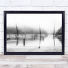 Landscape Desolate Barren Wasteland Swamp Black & White China Wall Art Print
