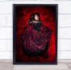 Model Beauty Portrait Girl Woman Lay Laying Red Dress Fashion Wall Art Print