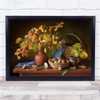 Mushrooms Autumn Leaves Decor Still Life Fall Mushroom Basket Wall Art Print