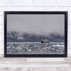 Norway Svalbard Spitzberg Lost Minimalism Expedition Ice boat Wall Art Print