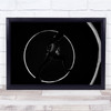 Ring Circle Circular Dark Black & White Low Key woman walking Wall Art Print