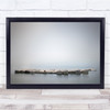 Sea Landscape Concrete Cubes Long Exposure Milky Silky Smooth Wall Art Print