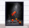 Still Life Chinese Lantern Lanterns Vase Wet Water Under Rain Wall Art Print