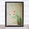 Still Life Tulip Tulips Vase Vases Bottle Bottles Soft Flower Wall Art Print