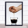 Still-Life Stillness Coffee Water Drop Droplet Brown Droplets Wall Art Print