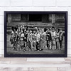 Street Babies Smiling Smile Asian Class School Students Queue Wall Art Print