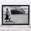 Transatlantic Queen Boat Ship Person Lady Old Age Hat Tourist Wall Art Print