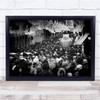 Love Teddy Bear People Street Celebration Party Balloon Black & White Print