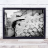 Rain Umbrella Eye Girl Sight Vintage Retro Old Hat Rose Black & White Print Rain Umbrella Eye Girl Sight Vintage Retro Old Hat Rose Black & White Print