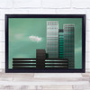 Architecture Abstract Shapes Light Green Creative Edit Toned Wall Art Print