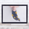 Girl Portrait Hair Sunflower Yellow Flower Dream Sleep Model Wall Art Print