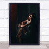 Portrait Girl Model Woman Blinds Light Shadow Window Boredom Wall Art Print