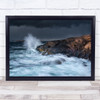 Splash Wave Waves Water Flow Flowing Landscape Seascape Rock Wall Art Print