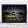 Train Station Set Sets Railroad Railway Night Transportation Wall Art Print