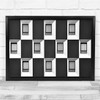 Windows Abstract Lines Architecture Minimalism Black & White Wall Art Print