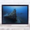 Wreck Underwater Reunion Island France Shipwreck Boat Marine Wall Art Print