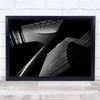 Abstract Lines Architecture Black White Building Neighbours Wall Art Print