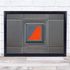 Abstract Wall Metal Orange Geometry Facade Dots And Stripes Wall Art Print