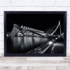 Architecture Santiago Calatrava Modern Spine Skeleton Night Wall Art Print