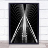 Architecture Strings String Wire Wires Perspective Contrast Wall Art Print