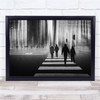 Chicago Zebra Crossing Pedestrian Anonym Black White People Wall Art Print Chicago Zebra Crossing Pedestrian Anonym Black White People Wall Art Print