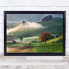 Landscape Autumn Switzerland Morning Dawn Tree Mist Meadows Wall Art Print