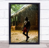 Our Way To Sri Lanka African man walking topless instrument Wall Art Print