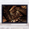 Stairs Staircase Architecture Perspective Brown Wood Wooden Wall Art Print