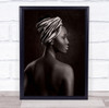 Young Woman Profile Back Afrobrazilian Afroamerican Serious Wall Art Print