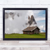 Landscape Farmhouse Fog Mist Haze Mountain Wall Art Print - PETTEX1736222