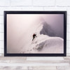 Climb Climbing Climber Hike Hiking Hiker Slope Ridge Ledge Wall Art Print