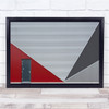 Lines Abstract Architecture Colors Black Red Nice Entrance Wall Art Print