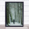 Mastbos Snowfall Dingemans Nature Moody Dramatic Baw Trees Wall Art Print