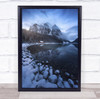 Retro Old Vintage Landscapes Landscape Lake Lakes Mountain Wall Art Print