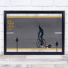 Shadow Bike Road Ride Bicycle Rider Bicycling Bikes Street Wall Art Print