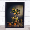 Still Life Pot Pots Basket Fruit Tree Plant Citrus Oranges Wall Art Print