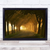 Trees Alley Landscape Light Rays Golden Autumn Poland Fall Wall Art Print